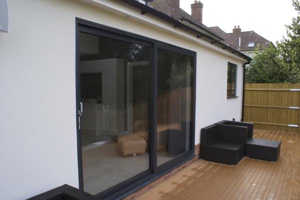 Modern House Security Aluminium Sliding Glass Doors With Powder Coating hidden sliding doors Double sliding doors