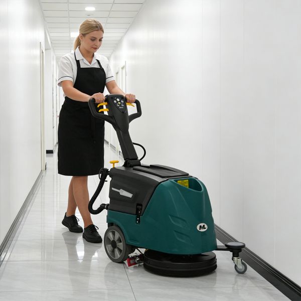 Industrial Commercial Walk Behind Floor Scrubber 85Ah Gel/Li-ion Battery 5.5h Runtime ECO Mode