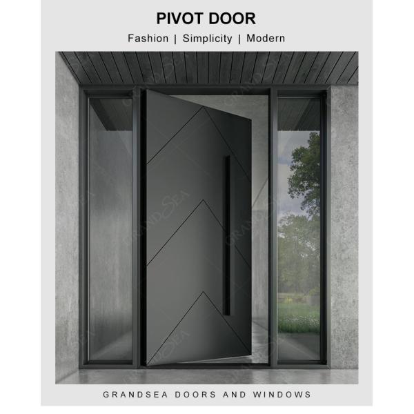 American Style High Quality Anti Theft Aluminum Solid Wood Metal Stainless Steel Security Front Entrance Pivot Door
