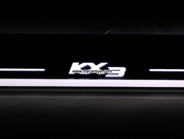 Kia KX3 Car accessory stainless steel scuff plate door sill plate light LED