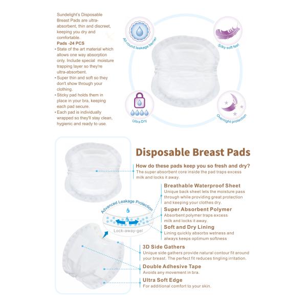 el oficio de enfermera 24pcs rellena los cojines disponibles del pecho de la pulpa de madera