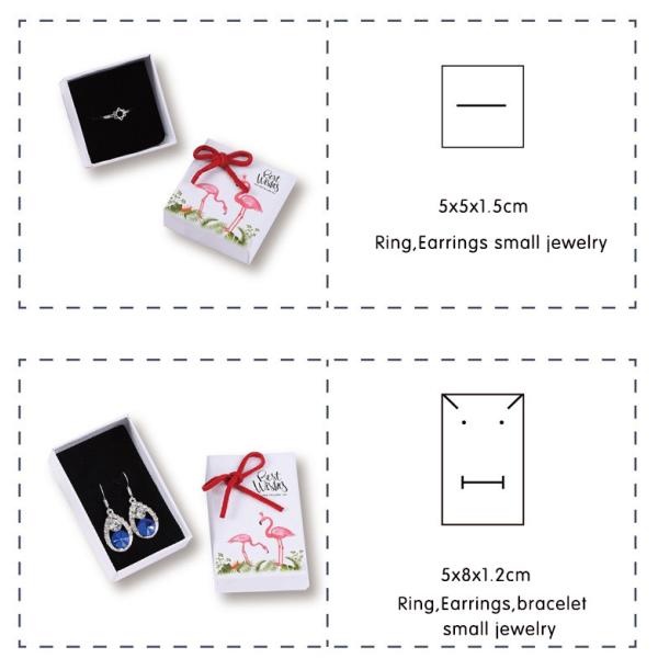 High Quality Rigid Elegant Cardboard Ring Bracelet Necklace Jewelry Gift Box