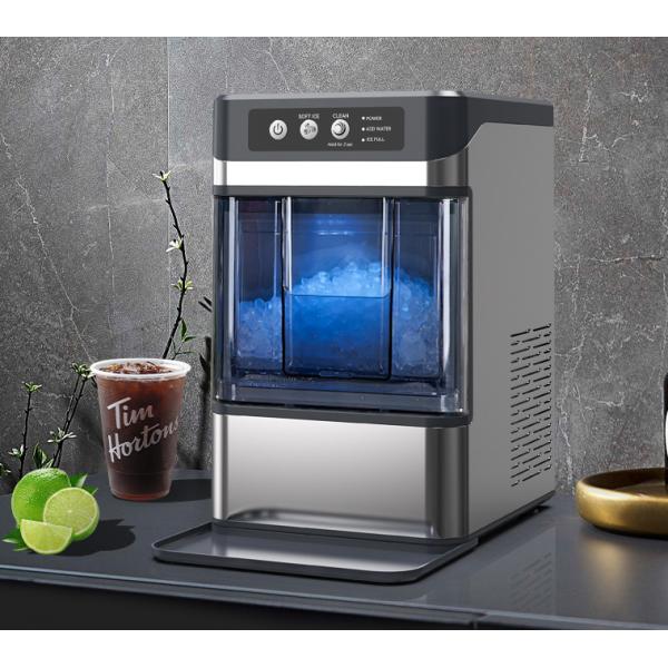 BLG Commercial Electric Ice Maker Machine 17KG Daily Chewing Ice 33lbs Cube Storage Capacity Nugget Ice for Restaurant Home Use