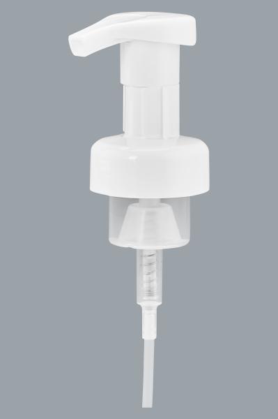 PCR Material 30mm Foam Pump White Color Hand Press Round Bottle Use