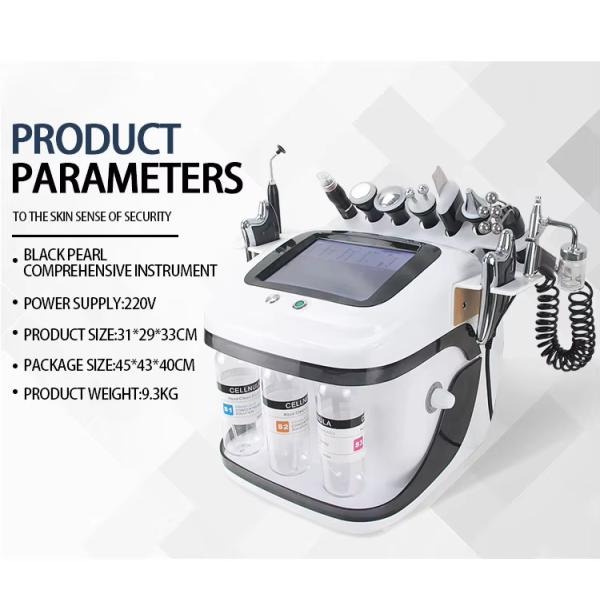 10 en 1 Cuidado de la belleza de la piel Hydra dermoabrasión limpieza facial acuática multifunción