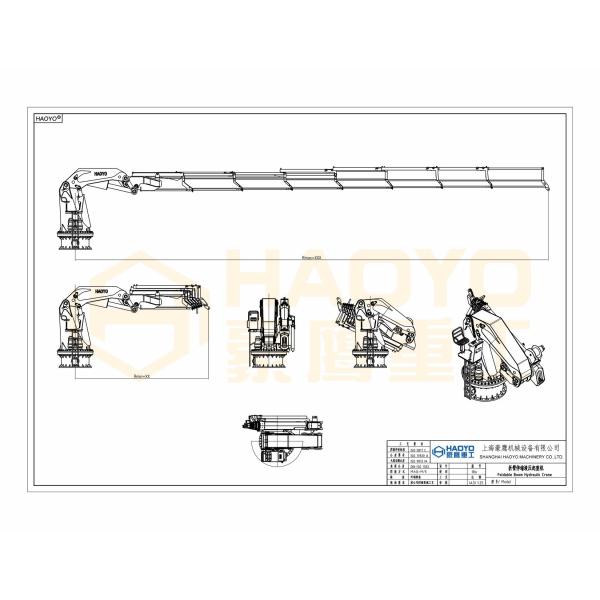 Fishing Vessels Marine Foldable Boom Crane for Boat Builders Marine Ship Deck Crane