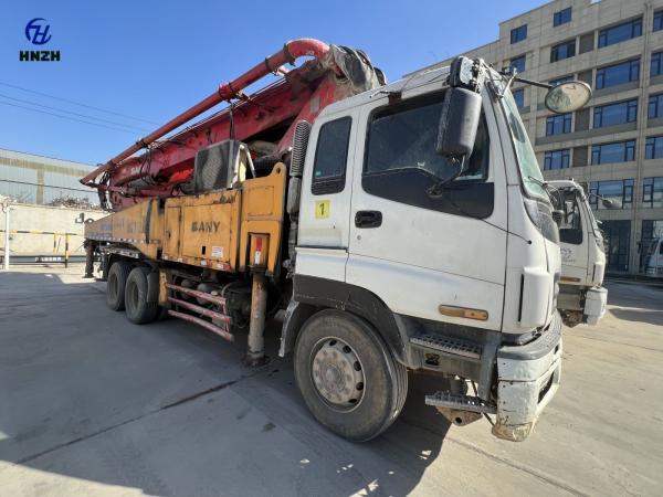 2013 used Sany  Concrete Pump Truck supply near middle east with ISUZU chassis 48M