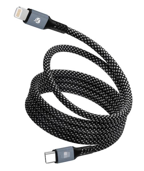 Cable de charge magnétique en nylon tressé sans couture et solide C-C20V3A 60W max/C-L 9V3A 27W max