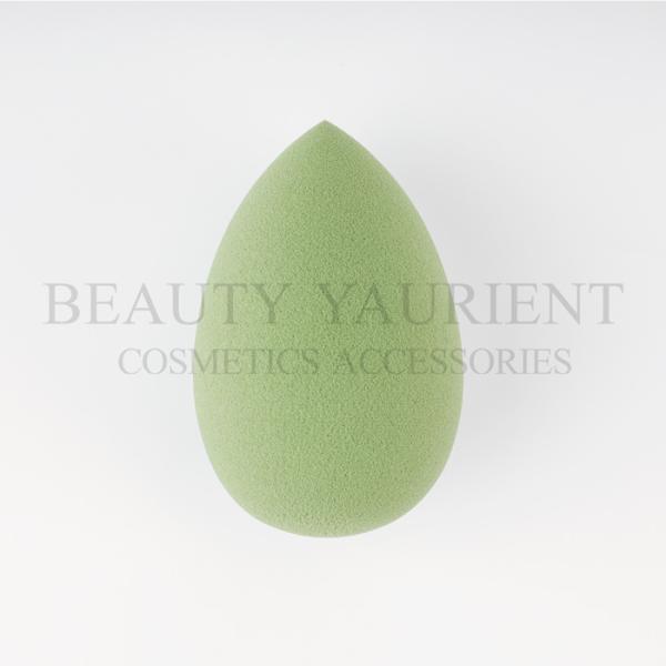 ISO9001 Green Cosmetic Powder Puff Egg Shaped Makeup Sponge Latex Free