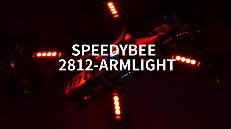 Speedybee 2812 RGB Programmable LED Arm Light Strip Pack 4 Battery-Powered Plastic Parts for RC Hobby Racing Remote Control