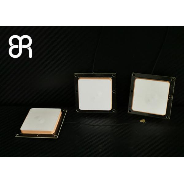 White Color Rfid Reader Antenna , Circular Polarization Ceramic Handset Antenna