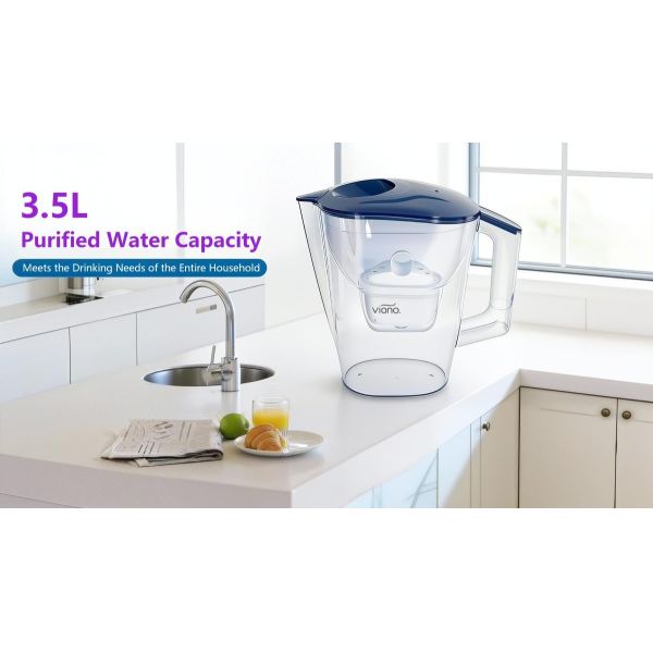 3.5L Large Capacity Water Filter Pitcher With 4 Stage Purification