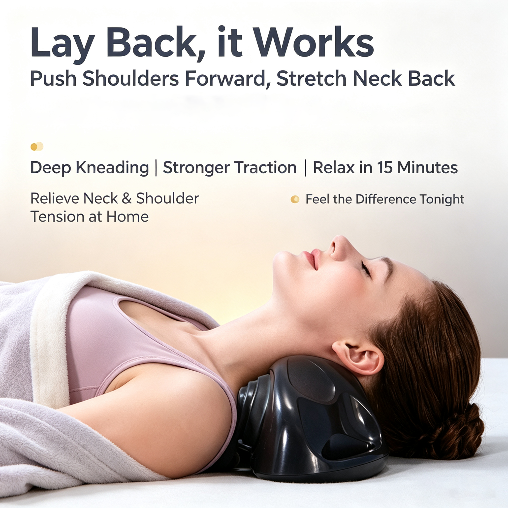 ZN-MW9U - Professional Neck and Shoulder Traction Massager with Infrared Heat Therapy
