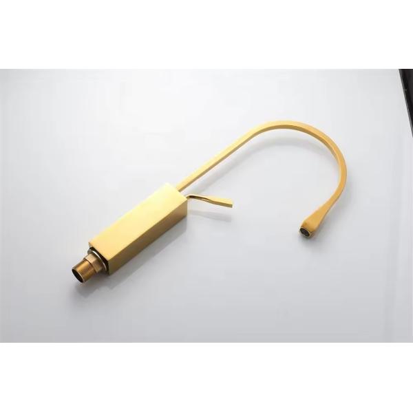 Hot Cold Water Function Lizhen Hwa.Con Style Golden Design Basin Faucet for Bathroom