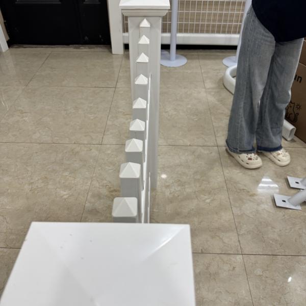 High Strength White Pvc Picket Fence Impact Resistant Tough Fit 8ft Wide