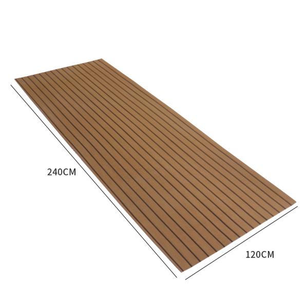 98in X 47in Eva Faux Synthetic Teak Deck  L240cm Laminated Flooring