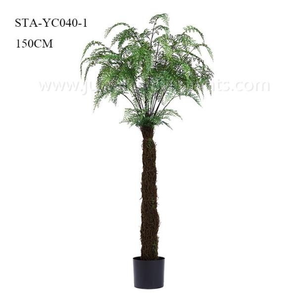 Home Decoration Artificial Fern Tree Single Stem Evergreen Non Toxic Lush Look