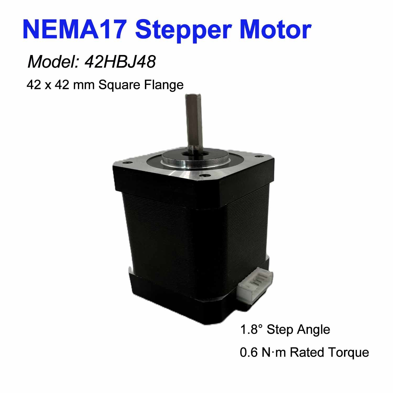OEM ODM 42HBJ48 NEMA 17 Stepping Motor 2 Phase With 42mm Square Flange