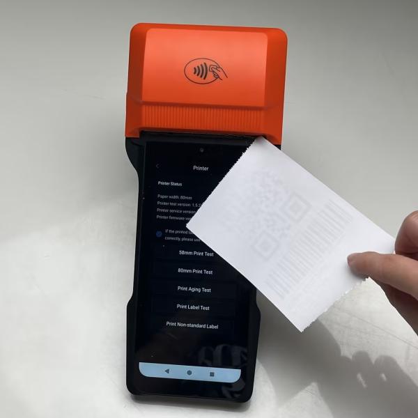 Touch Screen Retail POS System Orange Wireless Point Of Sale System With Optional Scanner
