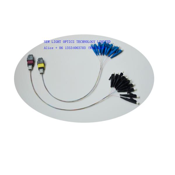 12 Core Female OM4 MPO MTP Cable Polarity B Plenum Hybrid Fiber Cable