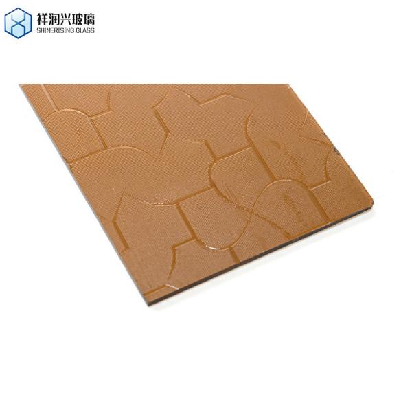 1.8mm-6mm Round Colored Mirrors Home Decoration Tinted Float Glass Brown Embossed Glass