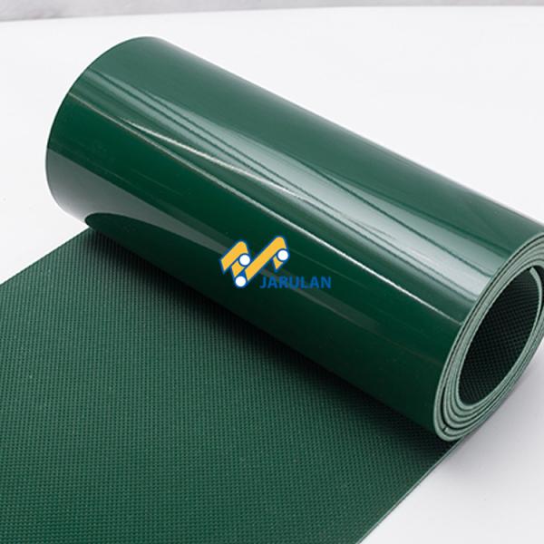 PVC Top Diamond Bottom Smooth Conveyor PVC Belt Green Color Double Side