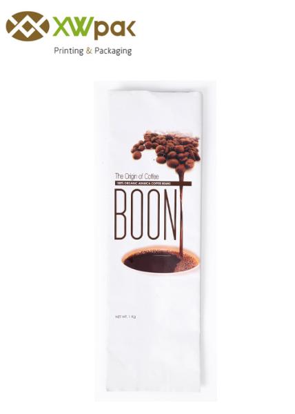 Heat Seal Tear Top side Gusset Bag For Coffee Beans customized design