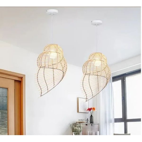 Study Room Lights Parlor home decor Southeast Asia Bamboo Conch Pendant Lamp(WH-WP-110)