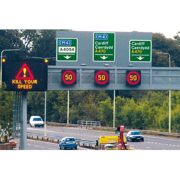 Weatherproof MUTCD Compliant Variable Speed Limit Sign with Real-time Adaptive LED Display