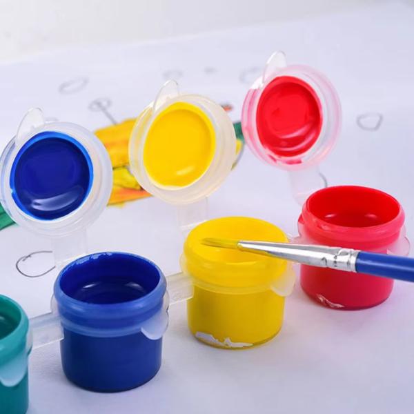 DIY 12 Colors 5ml Strips Acrylic Small Paint Pots Washable For Kids Adults