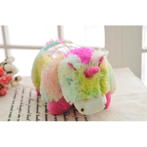 Christmas gift night light animal pillow plush night light pillow music star rotate projector light