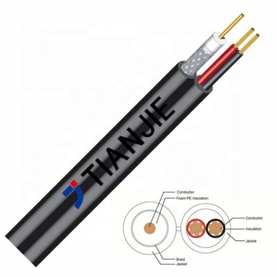 75 Ohm Coax Coaxial Composite Power Cable RG59+2C 0.5mm PVC Jacket