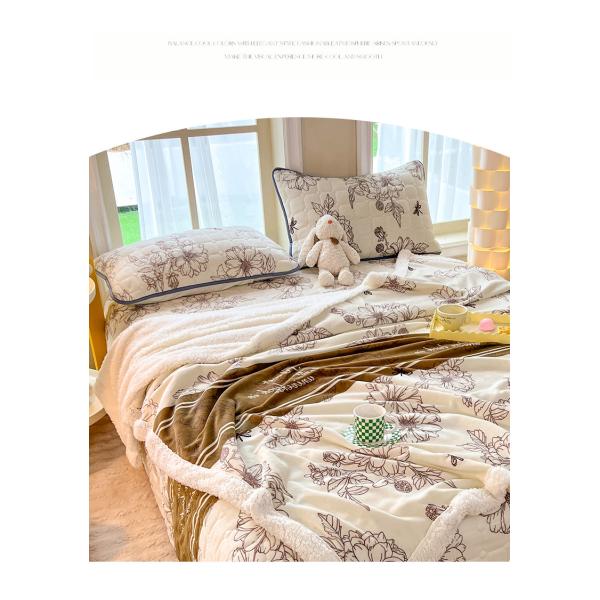 Cubiertas de invierno de 4 piezas de lana de cordero y lana de leche