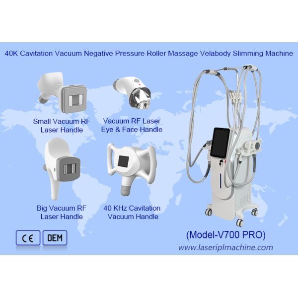 Non Invasive 360 Roller Body Contouring  RF Vacuum 40K Cavitation Velashaping Slimming Machine
