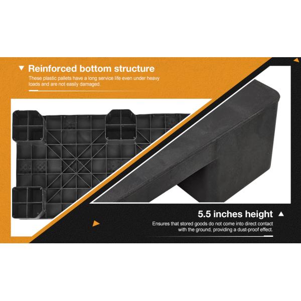 Factory Heavy Duty Grid Tianzi Forklift Logistics Warehouse Moisture Proof Plastic Pallet Recycled Black Plastic Pallet Black Color For Export Disposable Cheap Plastic Pallet Light Duty