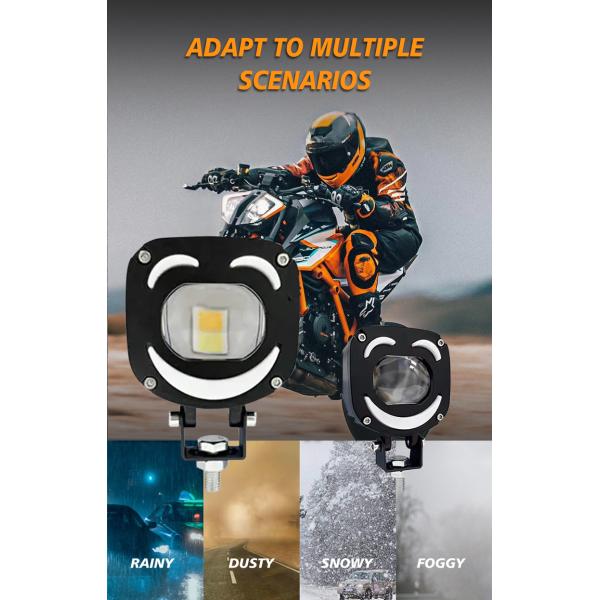 Colorful Red Blue White Yellow 24V Smile Design LED Light For Motorcycle