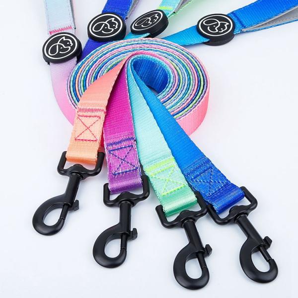 Gradient Waterproof Harness Collar Leash Set Blue Pink Purple Puppy Collar And Lead Set