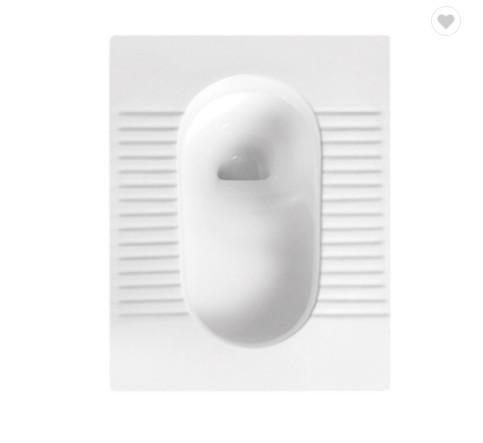 Glossy White Squat Pan Toilet anti leakage Squatting Toilet Bowl