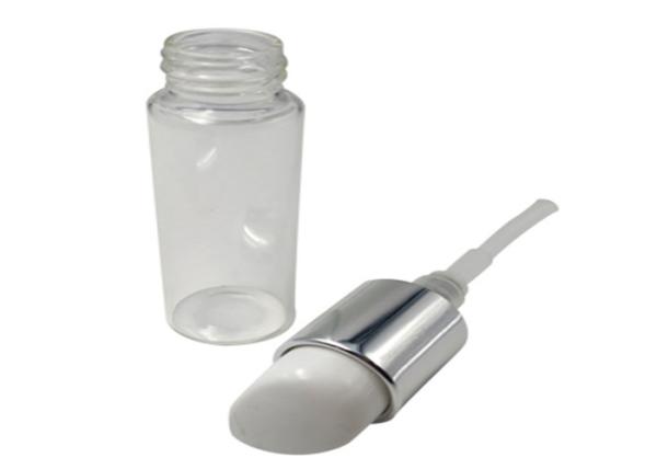 Frosted Empty Glass Lotion Bottles With Pump Dispenser , Long Life Time