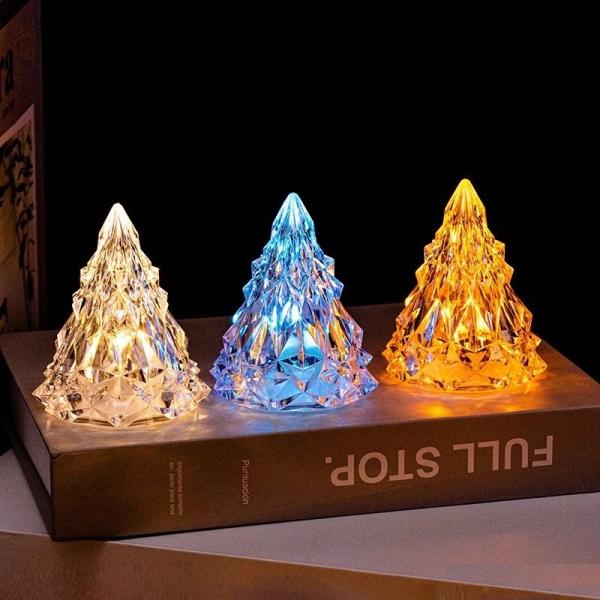 CE Christmas Tree Crystal Table Lamp 5x6cm Candle Crystal Bedside Lamps