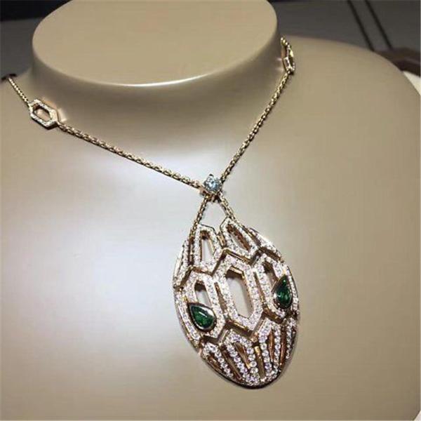 Bi snake Necklace 18k gold white gold yellow gold rose gold  diamond  necklace Jewelry factory in Shenzhen, China
