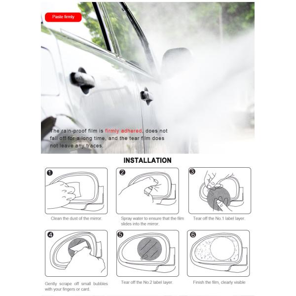 Durable Rearview Mirror Film For Car Suv , Truck , Trailer 99% Transparency