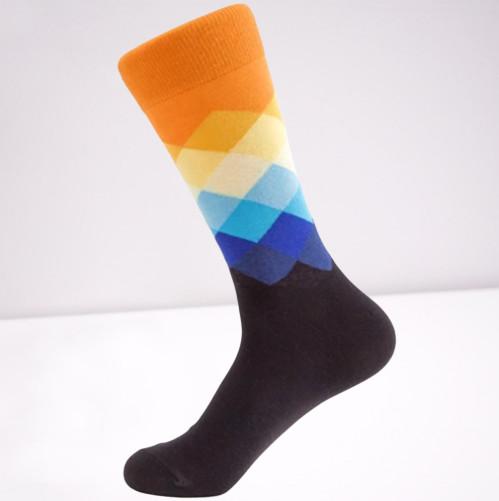 Customized Trendy Mens Cotton Socks Jacquard Logo Soft And Comfortable