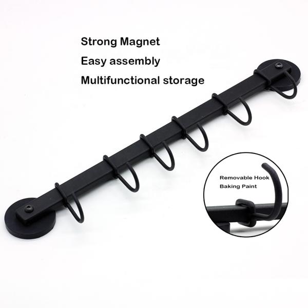 Грилл Внешний бытовой холодильник Магнитная стойка для инструментов для BBQ с неодимовым магнитом 6 крючьями и стальным материалом