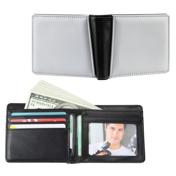 Portefeuille en cuir en sous-limatation, ouvert et compact, personnalisé