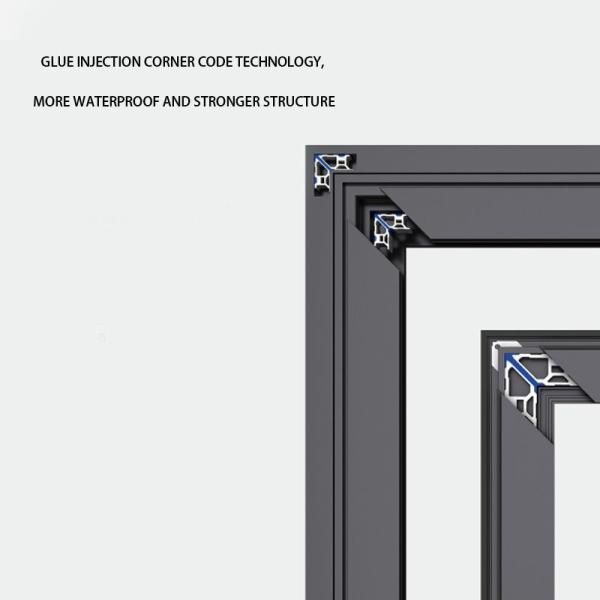 Composite Aluminium Sliding Glass Door French Style Aluminum Wood Door