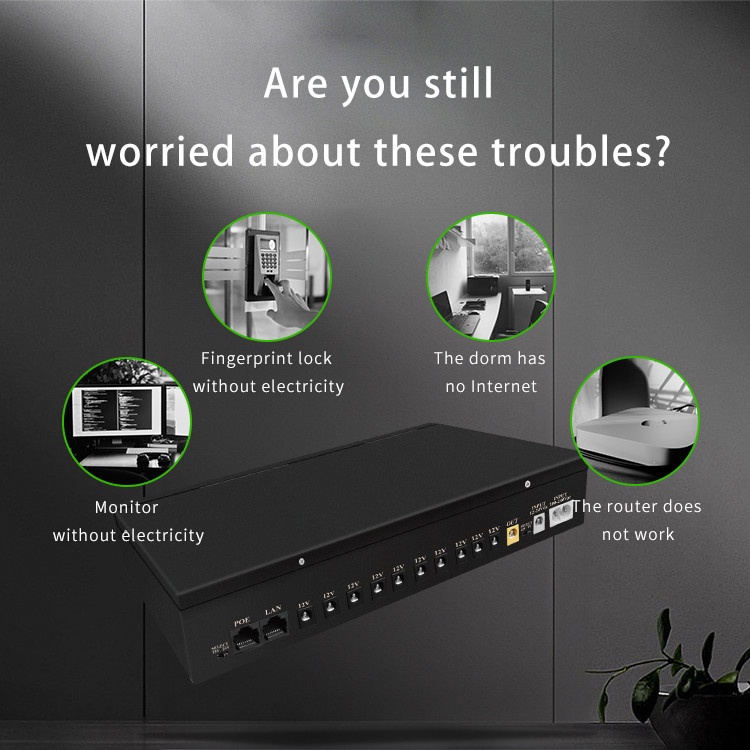 Бесперебойное питание UPS резервная мощность 12000mah 20000mah 60W UPS для Wi-Fi маршрутизатора и модема