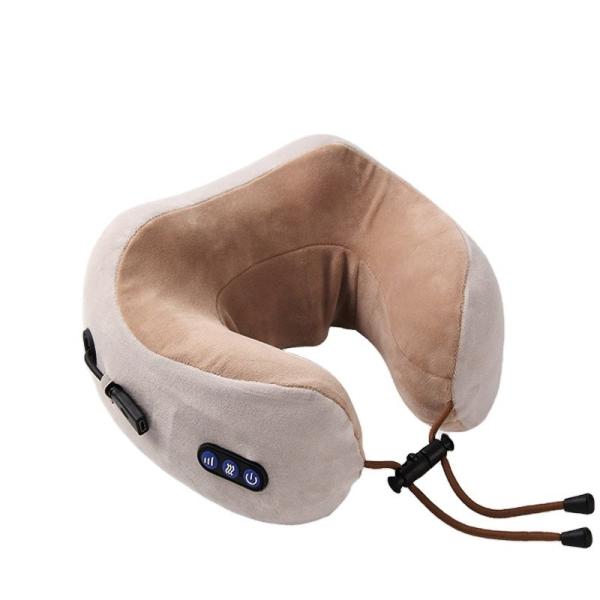 5V Neck Massager Pillow Memory Foam Travel Neck Support Heat Pillow for Traveling