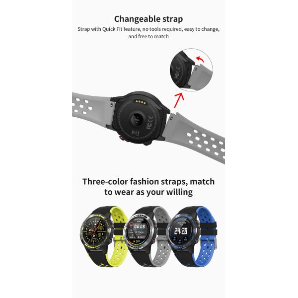 IP65 водоустойчивый GPS построенное в емкости батареи Smartwatch 360mAh здоровья отслеживая