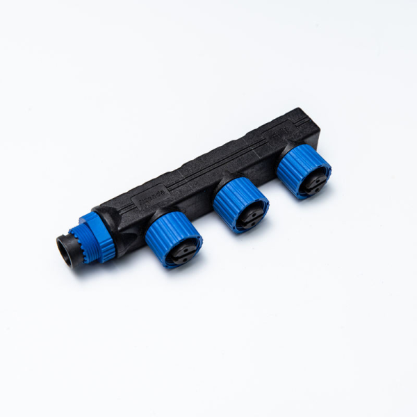 IP68 Waterproof M12 F-Type Cable Connector 10A Rated Brass for LED Module and Street Light